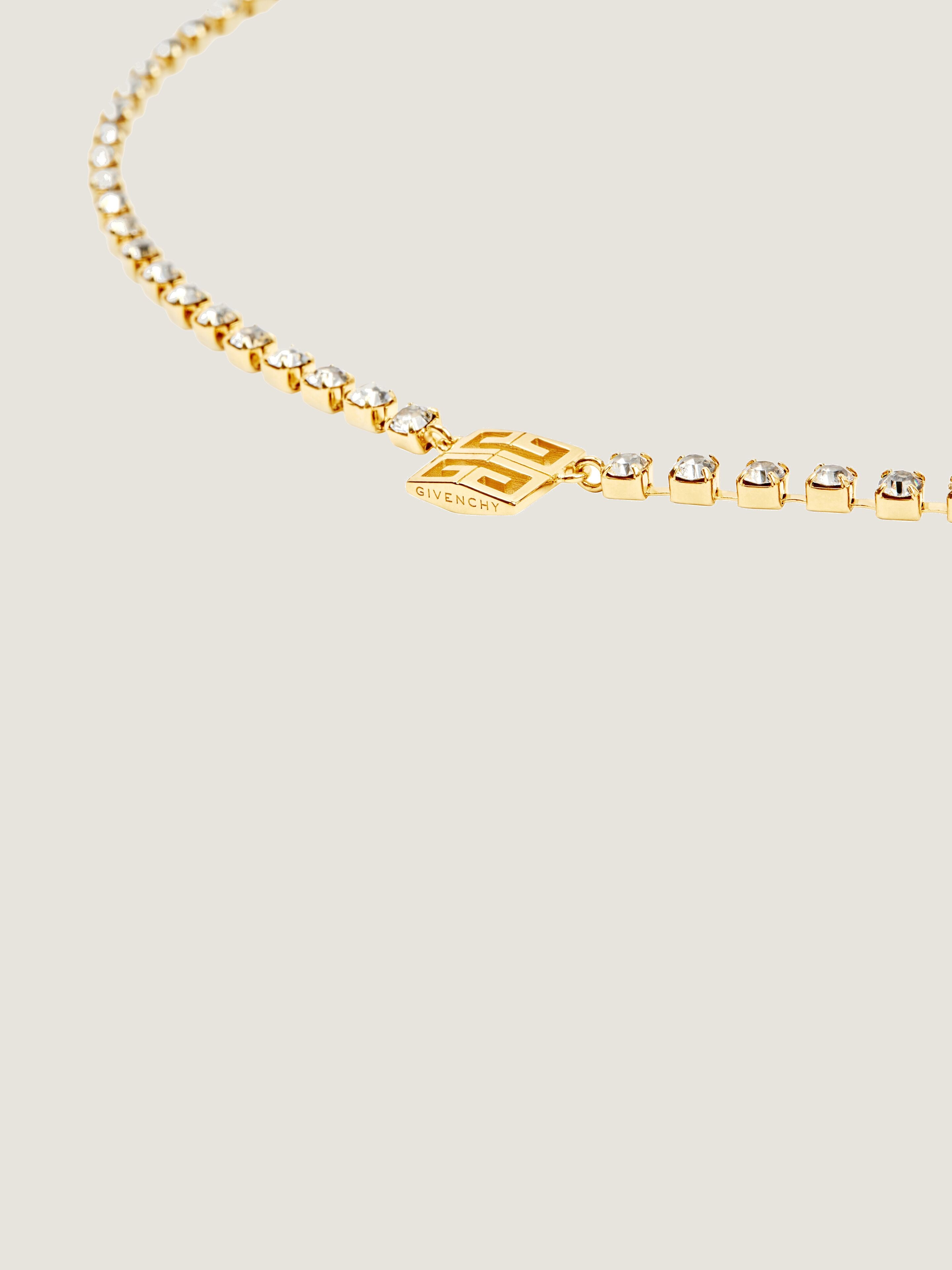 4G necklace in metal with crystals